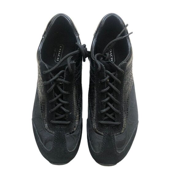 Coach Kodie Signature A1390 Black Tennis Shoes Sneakers Womens Size 6 - Picture 1 of 2